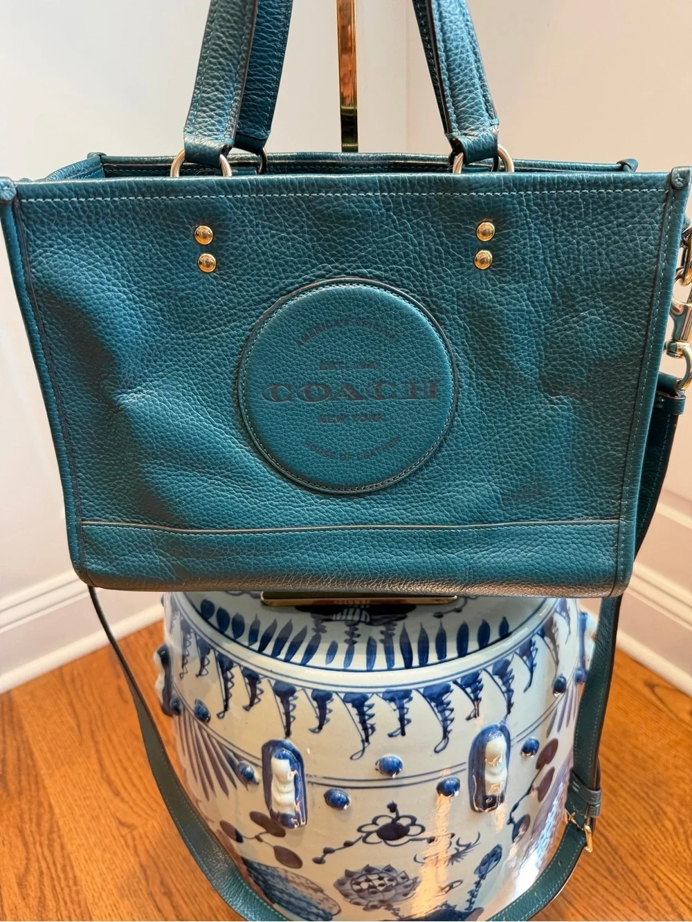 Coach Dempsey Carryall with Patch in Teal